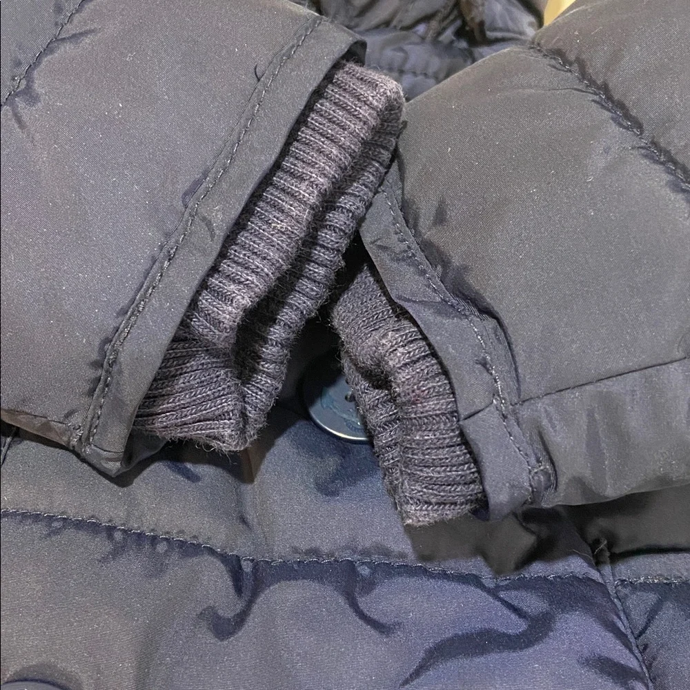 Baby GAP Kids Navy Puffer Jacket with Striped Lining Size 0-6 Months